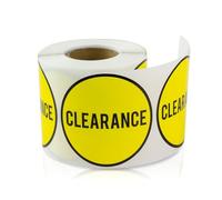600 Labels, 2 inch, Round, Yellow - Clearance Labels, Pricing Labels, Price Labels / Clearance Stickers, Pricing Stickers
