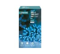 600 LED 60m Premier Battery 8 Function Outdoor Smart Timer Christmas Lights Blue