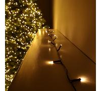 600 LED 60m Premier Christmas Indoor Outdoor Multi Function Battery Operated String Lights with Timer in Vintage Gold Samuel Alexander Gold One Size