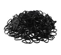 600+ Loom Bands Refill Pack with Hook Tool and Colorful S Clips Art Craft Refills for DIY Bracelet Making Refill Kit (Black Refill)
