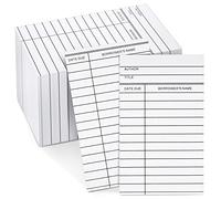 600 Pack Blank Library Cards for School Book Checkouts, Catalog CDs, DVDs, Vinyl Records, Classroom Supplies, Record Keeping, Tracking, Organizing, White 7.6 x 12.7 cm (3x5 Inches)