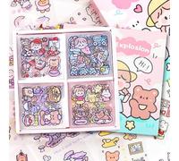 600+ pcs/100 sheets Kawaii stickers, cartoon stickers, cute cartoon stickers, cute stickers, girls for decorating diaries, notepads, mobile phones, laptops