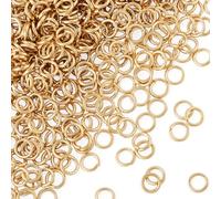 600 Pcs 14K Gold Filled Open Jump Rings 4 mm Brass Connector Rings for DIY Craft Jewelry Making Necklaces Repair Bracelet Earrings Keychains Chainmail Making