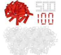 600 PCS 2mm Tile Leveling System, 500 Spacer Clips + 100 Wedges, Tile Installation Tool for Leveling Tiles in Living Rooms Offices Bathrooms