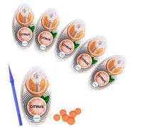 600 pcs 6 Packs of 100 Ice Blast Menthol Mint Cigarette Crushballs,Easy To Use Applicator Included - Menthol Crush Balls For Cigarettes For Flavoured Filter Tips (Citrus)