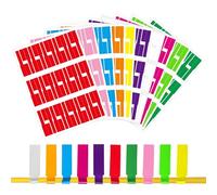600 PCS Cable Labels, Self-Adhesive Cable Label Sticker, Cable Tags Waterproof and Tear-Resistant for Identification,Printer and Handwriting Organize(10 Color)