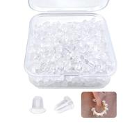 600 PCS Clear Silicone Earring Backs, Soft Hypoallergenic Earring Stoppers for Stud & Fish Hook, Secure Bullet Clutch Backing Replacement for Women, Rubber Backings (Transparent)