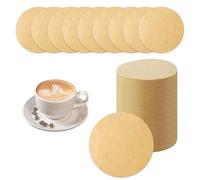 600 PCS Coffee Filter Papers, Unbleached Coffee Filters, Coffee Filters Papers Round, Paper Filters for Coffee Machines, Filter Papers 64mm Compatible for Aeropress Coffee Makers(Burlywood)