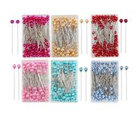 600 Pcs Colorful Sewing Pins with Glass Heads, Multi-Purpose Garment Needles for Tailoring, Crafting, and DIY Projects, Durable and Easy to Use, Includes Six Vibrant Colors for Organization