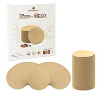 600 PCS Compatible with Aeropress Filter Papers, 64mm/2.5-inch Unbleached Natural Paper, Suitable for Aeropress Coffee Makers and Most Pour-Over Coffee Equipment