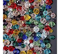 600 PCS Crystal Glass Beads - Mixed Coloured Beads for DIY Jewellery Making - 4/6/8mm