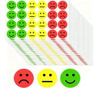 600 Pcs Expressive Reward Face Stickers - Colorful Self-Adhesive Emotion Label Round Motivational Classroom Sticker for Kids Teachers & Parents - Happy Calm Sad Neutral Expression Pack for School Home
