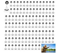 600 Pcs Fishing Rubber Bobber Stoppers 6 in 1, Float Stops Fishing Oval Beads, Black Rubber Float Stoppers Size L, Durable Accessories for Carp Coarse Line Tackle Rig Stop Beads with Storage Dispenser