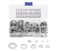 600 Pcs Flat Penny Washer, Stainless Steel Repair Washer, 9 Sizes Metal Washers Hardware Assorted Washers Set for Screws & Bolts - M2 M2.5 M3 M4 M5 M6 M8 M10 M12