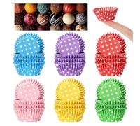 600 Pcs Icing Design Mini Cupcake Liner Confetti Sprinkle Cupcake Liners Baking Cups Paper Baking Cupcakes Liner Small Candy Cups for Birthday Party Cake Decoration