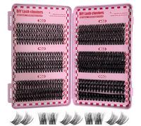 600 PCS Individual Eyelashes, 30-40-50-60-80-100D Cluster Lashes Kit DIY Eye Lashes Fluffy 9-16mm Mixed False Eye Lash for Girls and Women