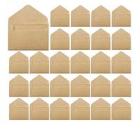 600 Pcs Kraft Paper Mini Envelopes, 4.1 x 2.8 in (10.5 x 7 cm), Plain Rectangular Small Envelopes with Easy-Seal Flap, Suitable for Custom Printing, Church Tithe, and Small Gift Cards