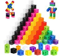 600 Pcs Linking Cubes for Math Counting Blocks Colorful Manipulatives Cubes Toy Connecting Blocks Education Learning Math Construction Toy for Kids