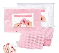 600 Pcs Lint Free Wipes for Nails, Shunshi Nail Wipe Pads, Lint Free Art UV Gel Polish Absorbent Remover Wipes for DIY Nail,Lint Free Wipes Nail Varnish Remover Pads Polish Pads (White&Pink)