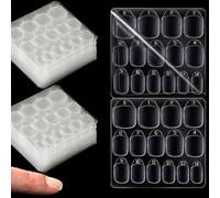 600 Pcs Nail Sticky Tabs for Press on Nail, 15 Sizes of Nail Glue Stickers for False Pre Glued Nails 40 Sheets Sticky Tabs for Nails Double Side Jelly Stickers