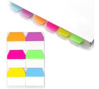 600 Pcs Page Markers Tabs, 6 Color Sticky Tabs Page Markers, Book Tabs, Sticky Index Tabs, Page Tabs for Book Tags Stickers Index Markers Office School