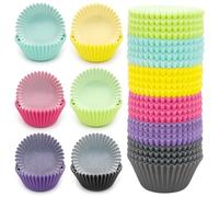 600 Pcs Paper Cupcake Liners, Cupcake Cases Liners, Cupcake Muffin Baking Cases, Baking Cups Wrapper for Dessert, Cake, Wedding, Birthday, Christmas, Thanksgiving, Carnival (6 Colours)