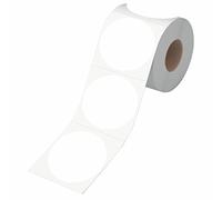 600 PCS Round White Color Coding Circle Dots Inventory Stickers Labels with Perforation Line in Roll (2" in Diameter)