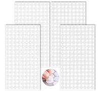 600 Pcs Self Adhesive Dots,300 Pairs Hook and Loop Self,10mm Hook and Loop Dots Double Sided Sticky Pads,Loop Self Adhesive Dots Tapes,for Home, School, Office (White)