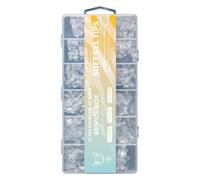 600 Pcs/Set Soft Gels Tips Press On Nails Short Half Tips Clear Nails Tips False Nails Tips for Nails Salons