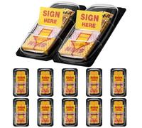 600 Pcs Sign Here Tabs Signature Stickers, Sign Here Sticky Notes Arrow Tabs, Page Markers Notary Supplies Post it Flags, Signature Stickers for Office School Notebook Note Book Notarization