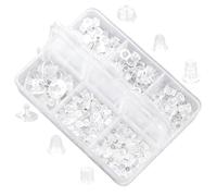 600 Pcs Silicone Earring Backs,6 Styles Plastic Rubber Earring Backs,Clear Soft Rubber Earrings Stopper Back,Hypoallergenic Safety Ear Backings Replacement,for Heavy Earrings Studs Hoops,Droopy Ears