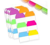 600 PCS Sticky Index Tabs, 6 Colors Neon Translucent PET Page Markers Tabs for Books, Notebooks & Filing, Strong Adhesive Note Tab Sticky Tab Page Markers for Highlighting and Organizing Office