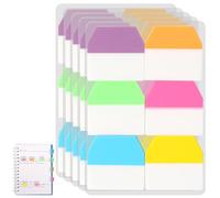 600 PCS Sticky Index Tabs Flags Set Writable Sticky Index Tabs Transparent Book Tabs Medium File Tabs Flag Filing Tabs Page Markers Tape Flags for Book Tags Stickers Index Markers Office School