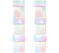 600 Pcs Sticky Notes, 6 Pads Gradient Memo Pads, 100 Sheets Each, Romantic Illusions Colorful Note Paper, 3.2 x 3.2 in Square Pads for Students, Office, Journaling, Scrapbooking
