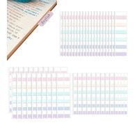 600 PCS Sticky Tabs Writable Index Tabs Reusable Page Markers Tabs Practical Book Tabs Half-Transparent Sticky Tabs Page Markers for Reading Index File Folders Books Notes (Three Sizes)