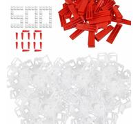600 PCS Tile Leveling System 2mm Set,Tiles Leveler Spacer Clips, 500 Tile Spacer Clips + 100 Reusable Wedges,Tile Installation Tool for Stone and Floors