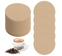 600 PCS Unbleached Coffee Filter Papers 6.4cm Round Natural Filter Replacement Paper Compatible with Aerobie Aeropress Coffee and Espresso Makers, Brown