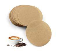 600 Pcs Unbleached Coffee Filter Papers, 64mm Round Disposable Coffee Filters Replacement, Unbleached Natural Paper for Espresso Makers