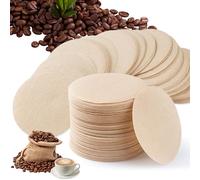 600 PCS Unbleached Coffee Filter Papers Compatible with Aerobie Aeropress Coffee, 64mm Coffee Filters Round Replacement,Unbleached Natural Paper for Espresso Makers