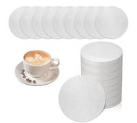 600 PCS Unbleached Coffee Filters Papers, 64mm/2.5" Natural Replacement Round Coffee Filters Papers Filters, 6.4 cm Coffee Filter Compatible with Aerobie Aeropress Coffees and Espresso Makers（White）
