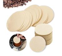 600 Pcs Unbleached Coffee Filters Papers, 64mm Coffee Filters Round Replacement, Natural Round Brown Replacement for Aeropress & Espresso Machines
