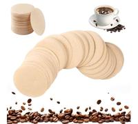 600 Pcs Unbleached Natural Paper,64mm/2.5in Disposable Coffee Filters Papers Round Replacement Compatible with Aerobie Aeropress Coffee and Espresso Makers