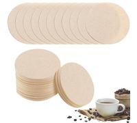 600 PCS Unbleached Natural Paper Round Coffee Filter 64 x 64mm Replacement Compatible with Aerobie Aeropress Coffee and Espresso Makers - (Burlywood)