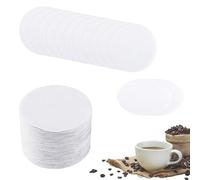 600 PCS Unbleached Natural Paper Round Coffee Filter 64 x 64mm Replacement Compatible with Aerobie Aeropress Coffee and Espresso Makers - (White)