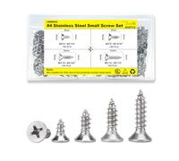 600 Pcs Wood Screws Assortment, Stainless Steel Self Tapping Screws 4 Sizes