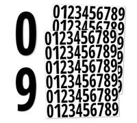 600 Pieces, 25mm - Number Stickers, Waterproof Vinyl Stick On Numbers - Black