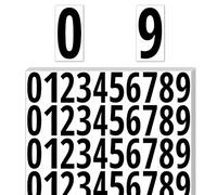 600 Pieces, 50mm - Number Stickers, Waterproof Vinyl Stick On Numbers, Door Sticky Numbers - Black Numbers