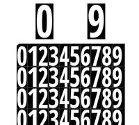 600 Pieces, 50mm - Number Stickers, Waterproof Vinyl Stick On Numbers, Door Sticky Numbers - White Numbers