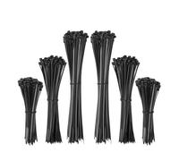 600 Pieces Black Set, 100/150/200 mm 200 Pieces Each, Total 600 Pieces, Nylon Cable Ties Adjustable UV Resistant, self-Locking Cable Ties for Workshop Garden Living for organizing Cable Management