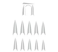 600 Pieces Extra Long XXL Stiletto Straight Pointed False Nail Tips Nail Extensions CLEAR Half Cover Acrylic False Nails Tips- Professional Salon & Home Use